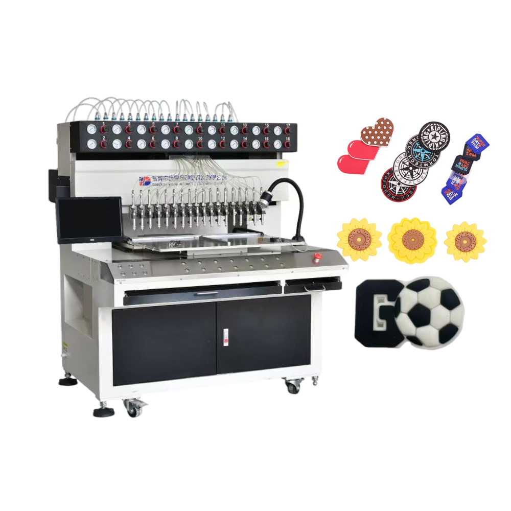 Emoji figure soft pvc keychain filling machine